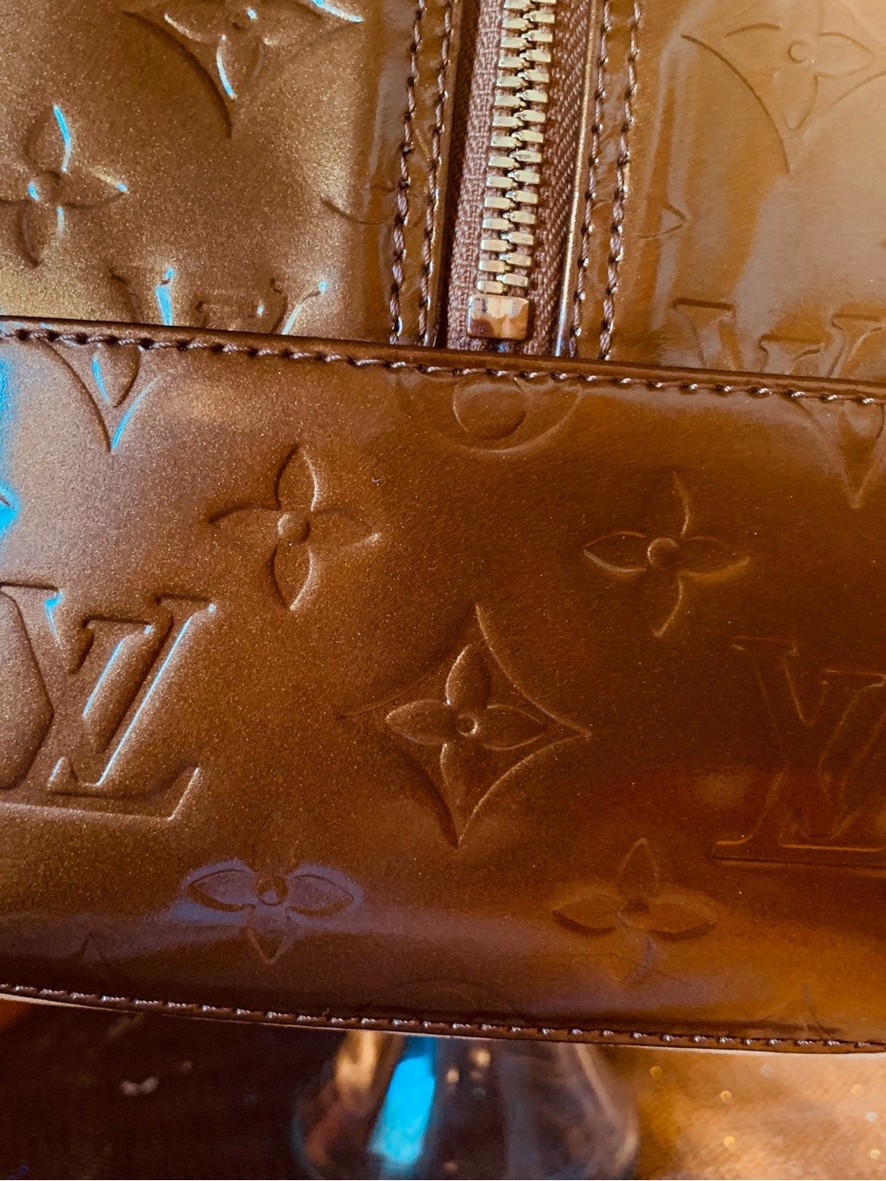 Louis Vuitton Authentic Vintage Copper Patent Tompkins Verified COA Legitgrails - Picture 8 of 15